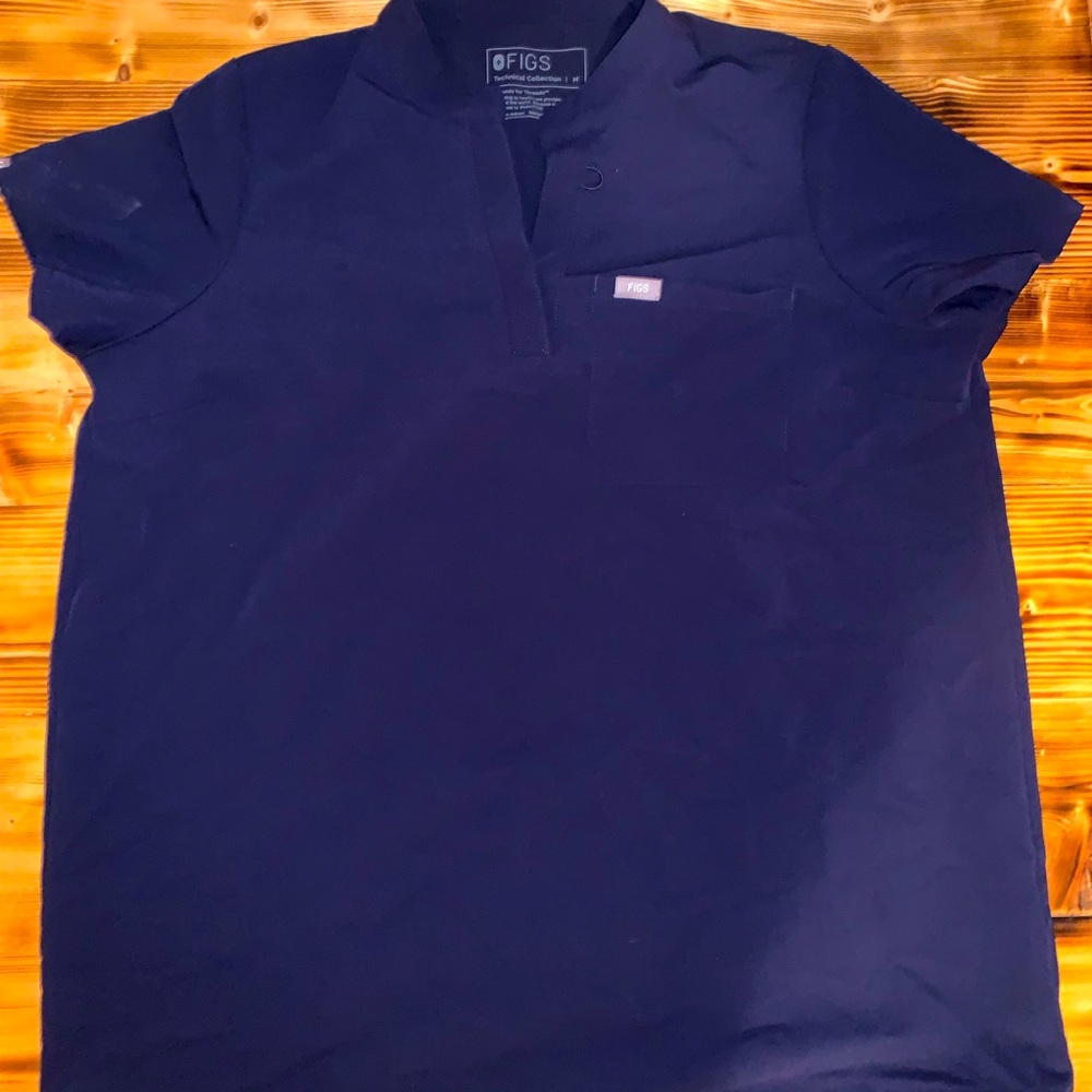Navy Figs maternity/nursing Scrub Top